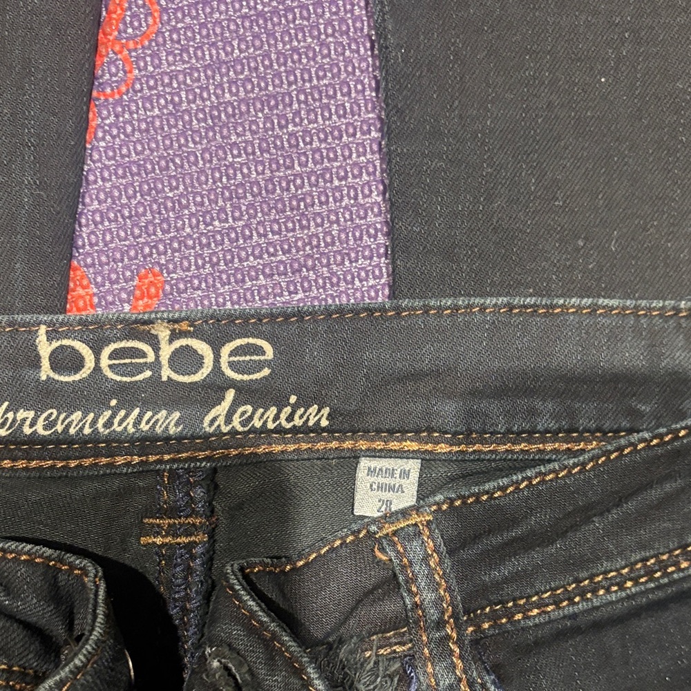 Bebe Vintage Black Flared Unique Jeans - Picture 9 of 9